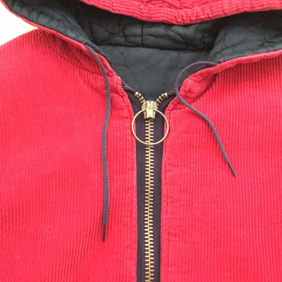 Vintage Red Corduroy Zipper Jacket - Picture 3 of 14
